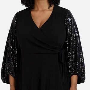 Robbie Bee 3x NWT sequin v-neck midi dress
